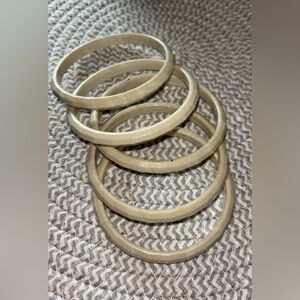 Vintage Set of Beige Bangle Bracelets